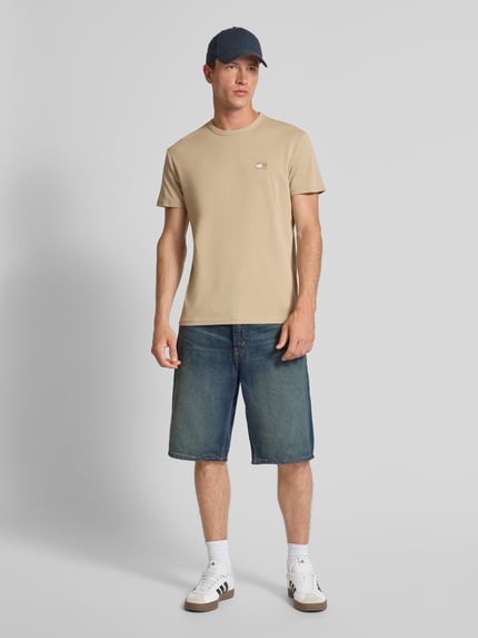 Tommy Jeans T-shirt o kroju regular fit z czystej bawełny Beżowy 1
