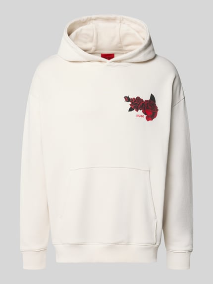 HUGO Regular Fit Hoodie aus reiner Baumwolle Modell 'DAGETHOOD' Weiss 2