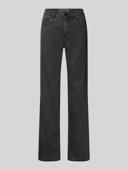 ANGELS Straight fit jeans in 5-pocketmodel, model 'Lara' Antraciet - 2