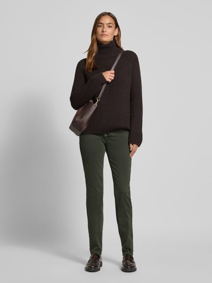 Buena Vista Jeansy o kroju slim fit z listwą guzikową model ‘MALIBU’ Ciemnozielony 1