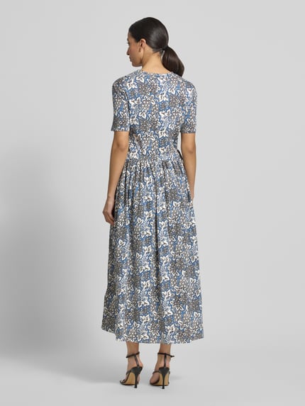 Weekend Max Mara Tailliertes Freizeitkleid aus reiner Baumwolle Modell 'FASCINO' Mittelgrau 5