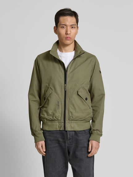 s.Oliver RED LABEL Regular fit blouson met contrastdetails Olijfgroen - 4