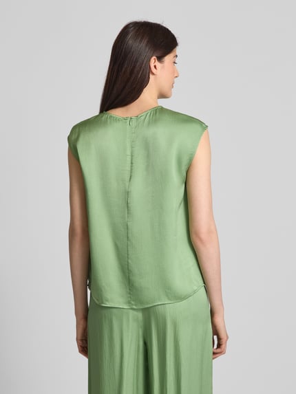 Essentiel Antwerp Blusenshirt aus Viskose mit Rundhalsausschnitt Modell 'Hoof' Mint 5