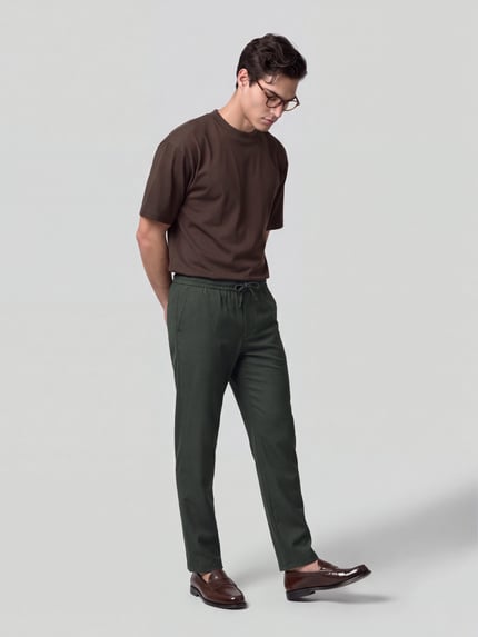 ONLY & SONS Regular Fit Hose mit elastischem Bund Khaki 1