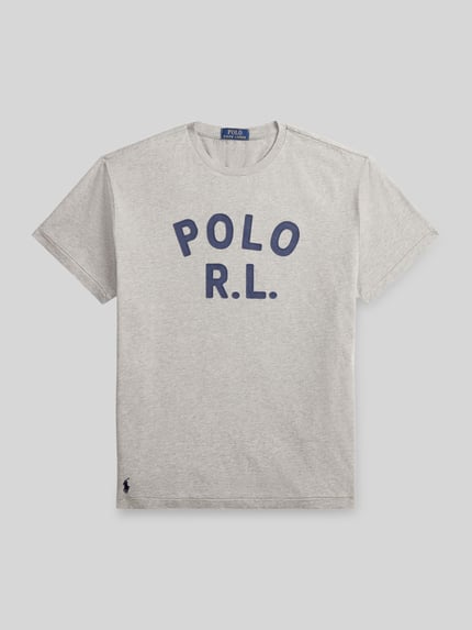 Polo Ralph Lauren Loose Fit T-Shirt aus reiner Baumwolle Hellgrau 2