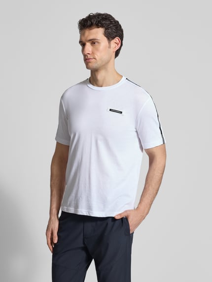 EA7 Emporio Armani Regular Fit T-Shirt mit Logo-Patch Weiss 4