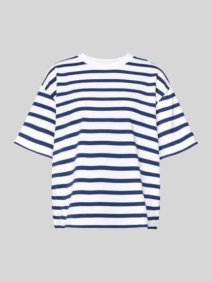 Pyjama-Oberteil mit geripptem Rundhalsausschnitt Shop The Look MANNEQUINE