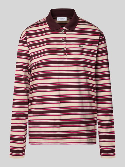 Lacoste Poloshirt mit Logo-Patch Bordeaux 2