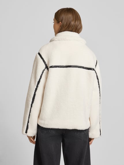 Tom Tailor Denim Regular Fit Teddy-Jacke mit Umlegekragen Offwhite 5
