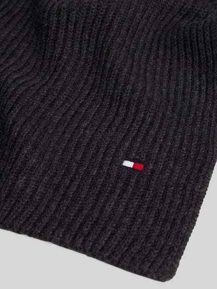 Tommy Hilfiger Schal aus Wolle Kaschmir mit Logo-Detail Anthrazit 3