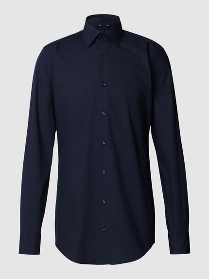BOSS Slim Fit Businesshemd mit extra langem Arm Marine 2