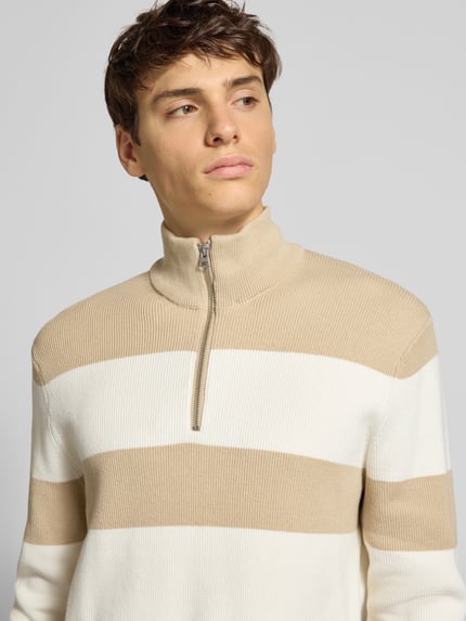 ONLY & SONS Regular fit schipperstrui van katoenmix, model 'PHIL' Beige - 3