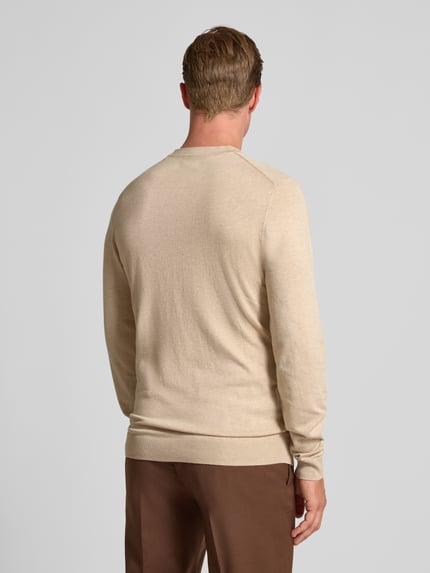 MCNEAL Gebreide pullover met geribde boorden Zand gemêleerd - 5