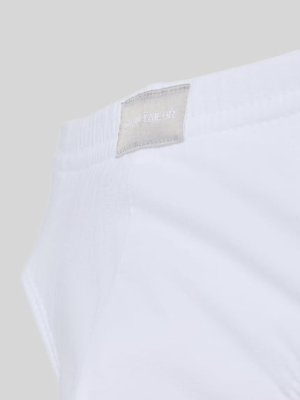 Produktfoto, Slip aus Baumwolle im 7er-Pack von TOM TAILOR, reine Baumwolle, elastischer Bund mit Logo, ohne Beinansatz, weiße Textur