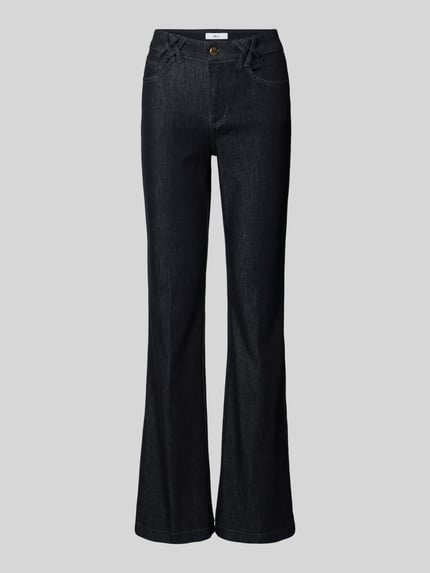 Produktfoto, Flared Fit Jeans im 5-Pocket-Design Modell 'Shakira' von Brax in dunklem Jeansblau, elastischer Baumwoll-Mix, glatte Oberfläche
