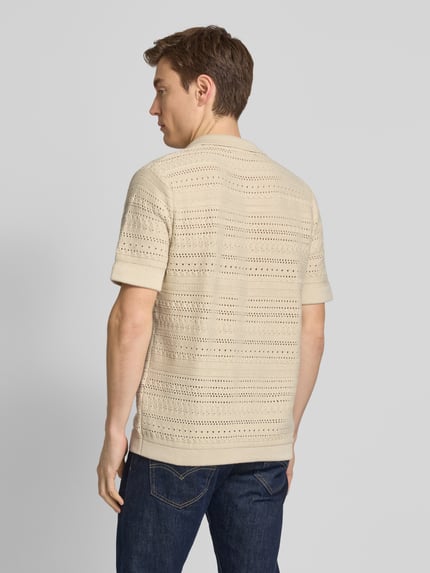 Selected Regular Fit Freizeithemd mit Polokragen Modell 'PALO' Beige 5
