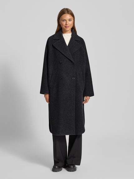 Marc O'Polo Oversized wollen jas met reverskraag Antraciet - 4