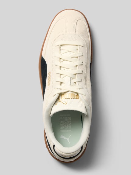Produktfoto, Sneaker aus echtem Leder Modell 'Club II Era' von PUMA in Creme und Schwarz mit goldenen Details, Herren Sneaker von PUMA