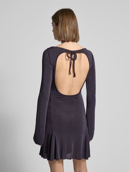 REVIEW Mini-jurk met boothals Helder paars - 5