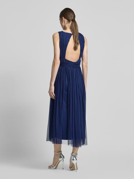 Lace & Beads Cocktailkleid mit Taillenband Marine 5