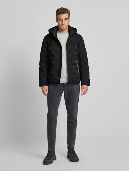 Tom Tailor Hybrid Jacke mit abnehmbarer Kapuze Black 1
