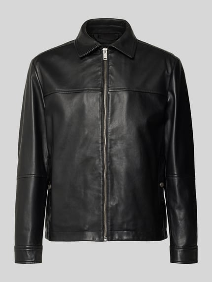 Regular Fit Lederjacke aus reinem Schafsleder Modell 'JOBAN1' Shop The Look MANNEQUINE