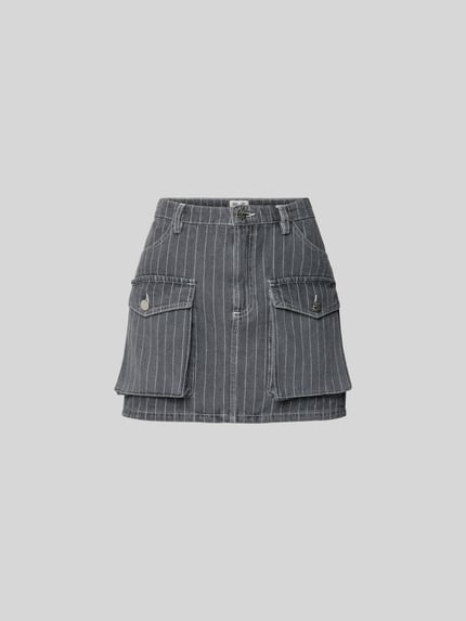 Spódnica jeansowa z kieszeniami z patką Shop The Look MANNEQUINE