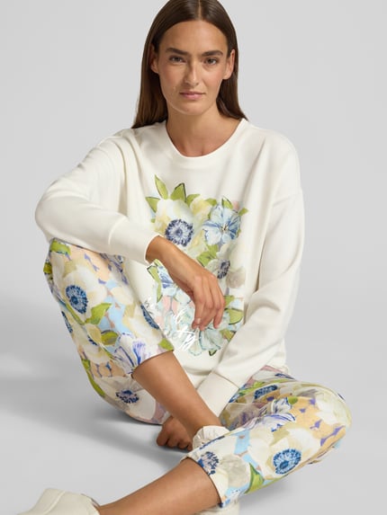 Christian Berg Woman sweatshirt met tunnelkoord Offwhite - 3