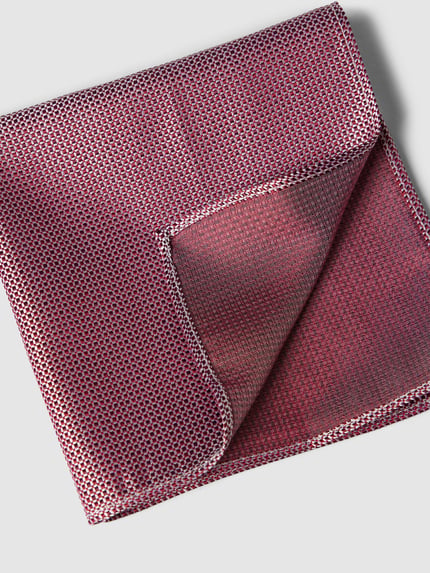 Prince Bowtie Fliege und Einstecktuch im Set aus reiner Seide Bordeaux 4