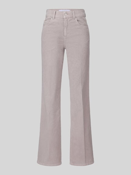 ANGELS Regular Fit Cordhose mit Label-Patch Modell 'Lara' Stein 2