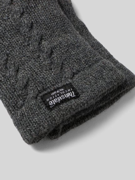 EEM Handschuhe mit Label-Detail Anthrazit 2