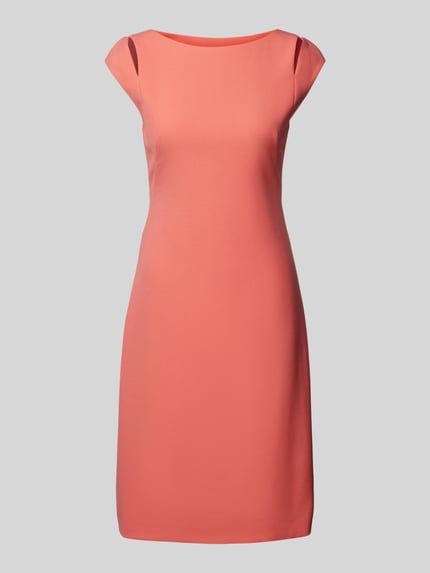 BOSS Minikleid aus Viskose-Mix mit Cut Out Koralle 2
