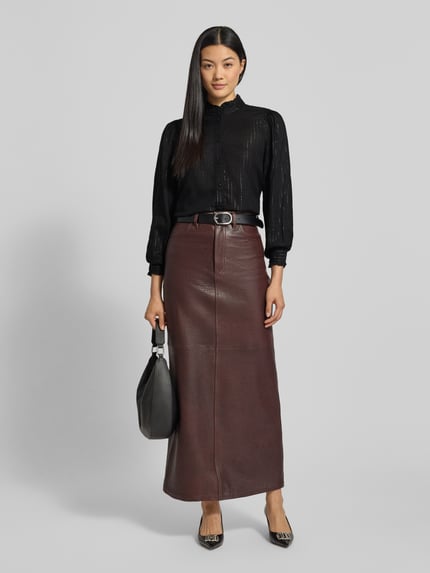 VERO MODA Regular Fit Langarmbluse aus Viskose-Mix Modell 'BUMPY' Black 1