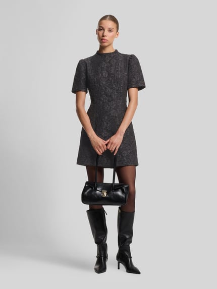 HUGO Minikleid mit Jacquard-Struktur Modell 'Kiana' Black 1