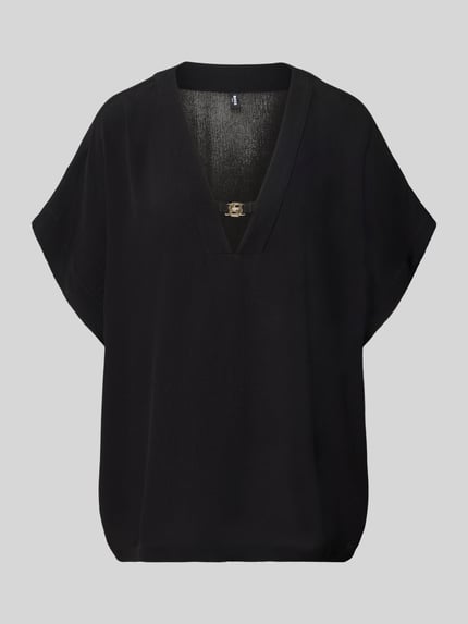 BOSS Loose fit tuniek van pure viscose Model 'DOUBLE B' Zwart - 1