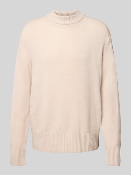 Selected Relaxed fit gebreide pullover van een mix van wol en kasjmier, model 'Calle' Ecru - 2