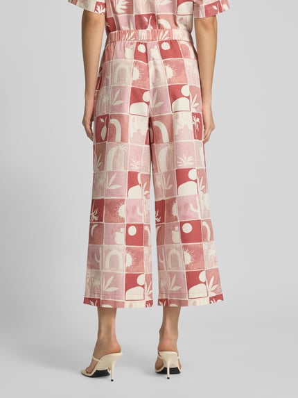 Jake*s Studio Woman Wide Leg Stoffhose mit verkürztem Schnitt Koralle 5