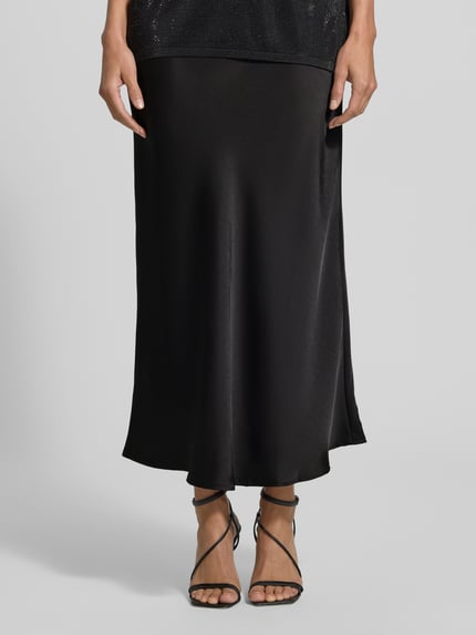 Neo Noir Maxirock aus Satin Modell 'Vicky' Black 4