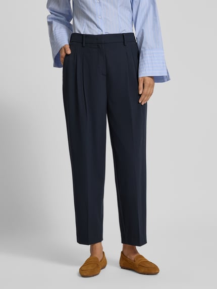 OPUS PANTS Spodnie materiałowe z plisami model ‘Lessieh’ Ciemnoniebieski 4