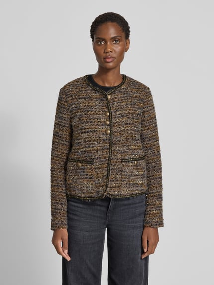 White Label Blazer in Bouclé-Optik Gold 4
