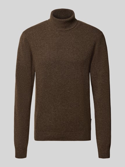 Slim Fit Rollkragenpullover aus Woll-Mix Modell 'Karl' Shop The Look MANNEQUINE