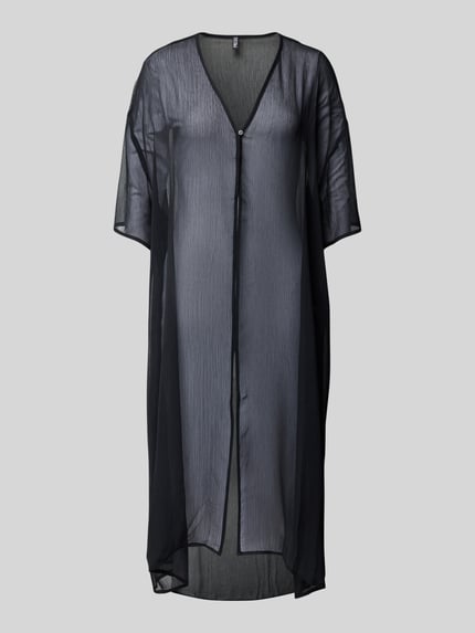 PIECES Oversized Strand-Kaftan in semitransparentem Look Modell 'ATRUD' Black 1