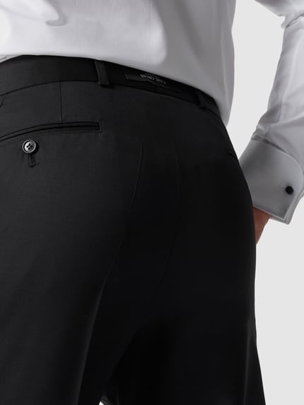 Carl Gross Modern Fit Anzughose aus Schurwolle Black 3
