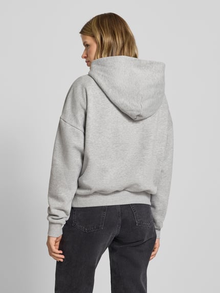 REVIEW Hoodie met motiefprint en extra brede schouders Lichtgrijs gemêleerd - 5