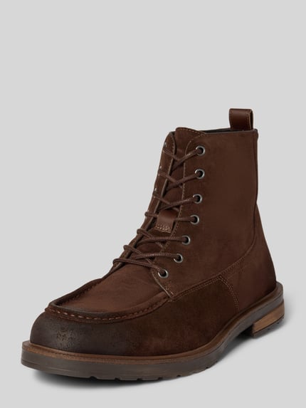 Tommy Hilfiger Schnürstiefel aus echtem Veloursleder Mittelbraun 1