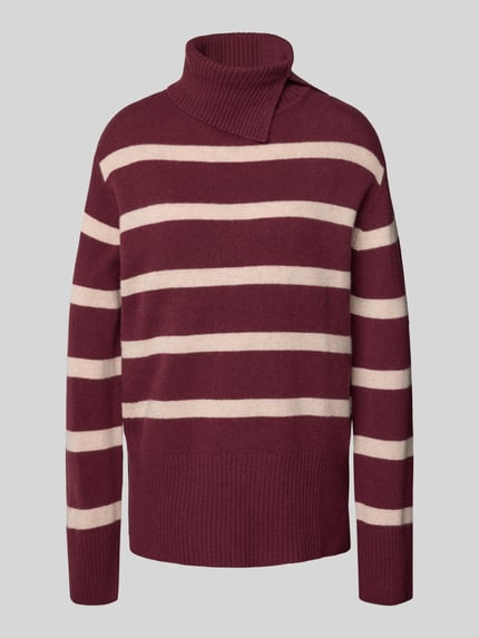 Christian Berg Woman Regular Fit Strickpullover aus reiner Wolle Bordeaux 2