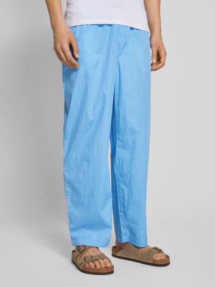 REVIEW Stoffhose mit elastischem Bund und Eingrifftaschen Bleu 4
