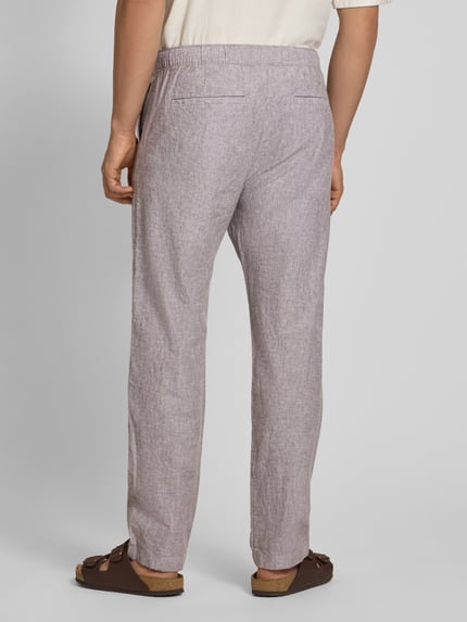 Tommy Jeans Regular Fit Weite Hose aus Leinen-Baumwoll-Mix Hellgrau 5