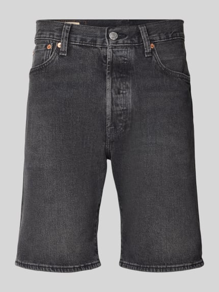 Levi's® Wide Fit Jeansshorts aus Baumwoll-Mix Modell '501® Original' Anthrazit 2