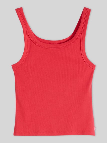 Levi's® slim fit top van katoenmix Rood - 2